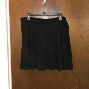black mini skirt